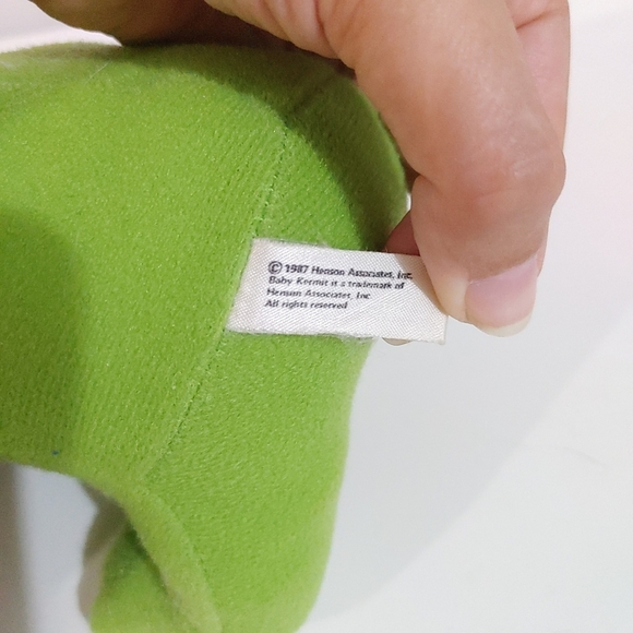 Muppet Babies Santa Hat Kermit Plush Doll Vintage 1987 Christmas Henson - Picture 7 of 10